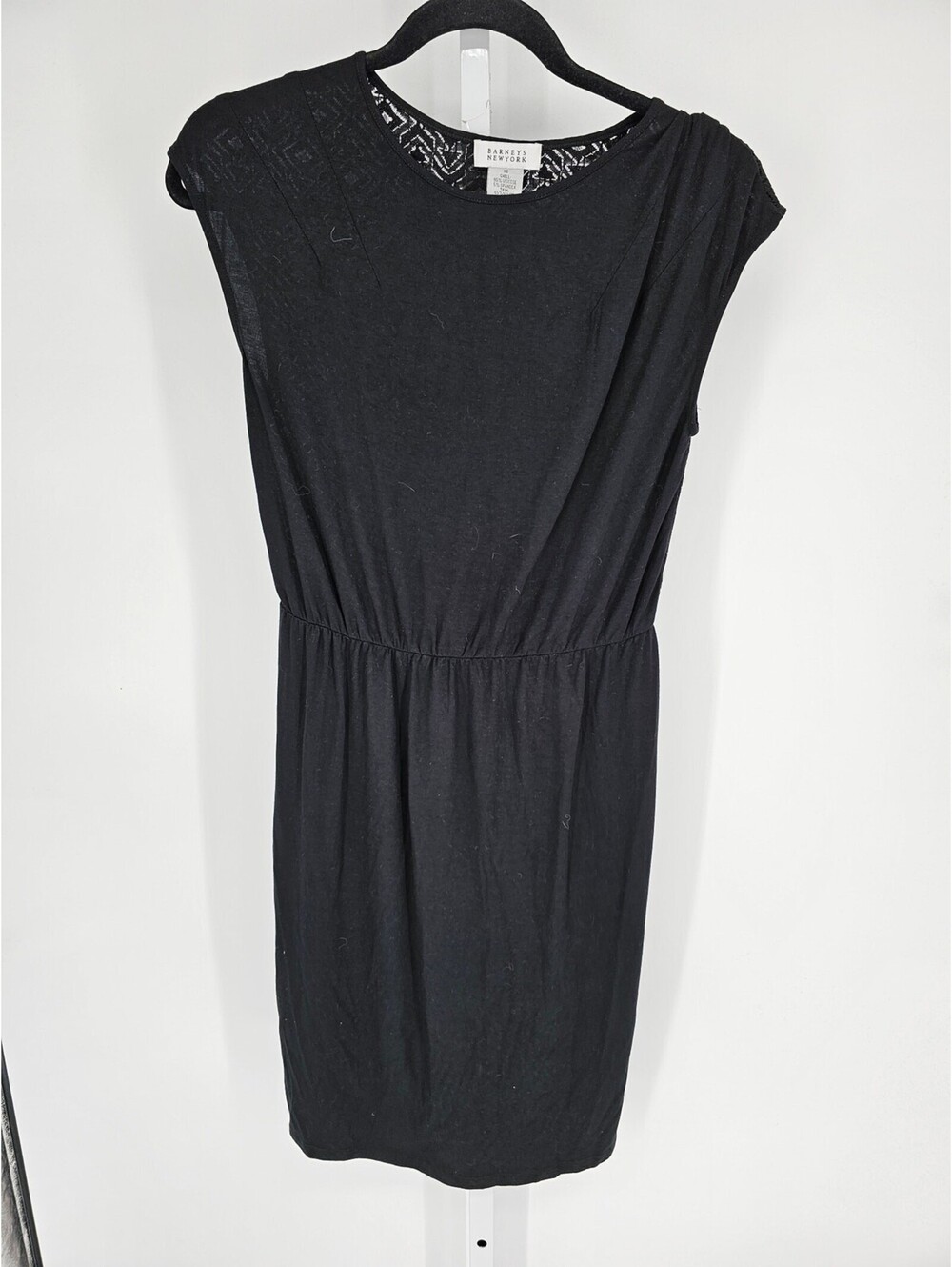 Barneys New York Womens Sz XS Classic Knee Length Black Dress Cap Sleeve Lace